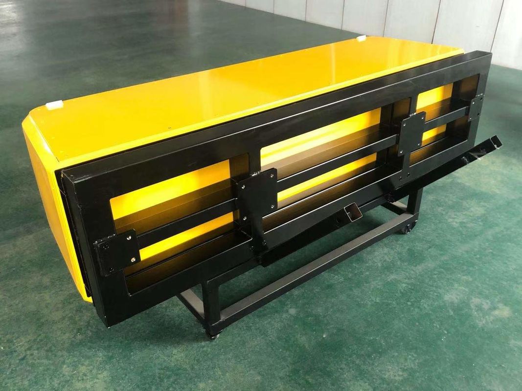 Hambatan Anti Kendaraan Aluminium Warna Kuning Untuk Truk Sampah Gar