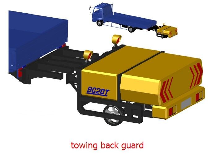Traffic Yellow 750kg Truck Mounted Attenuator dengan Konstruksi Alloy Aluminium untuk High Impact Resistance